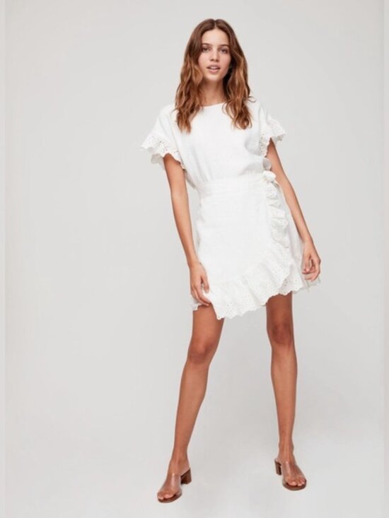 Dresses & Skirts - Wilfred Nanette medium linen white midi dress